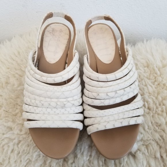 Donald J Pliner FENN Snake Skin Strappy Wedge 7.5M - Picture 5 of 12